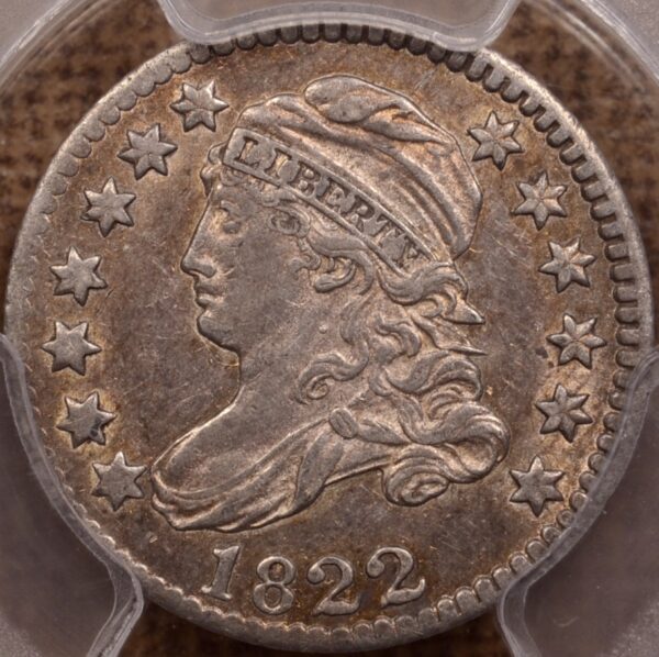 1822 JR-1 Capped Bust Dime PCGS AU58