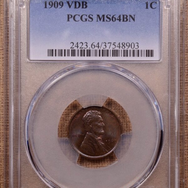 1909 VDB Lincoln Cent PCGS MS64 BN - Image 3