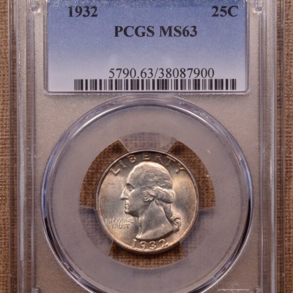 1932 Washington Quarter PCGS MS63 - Image 3