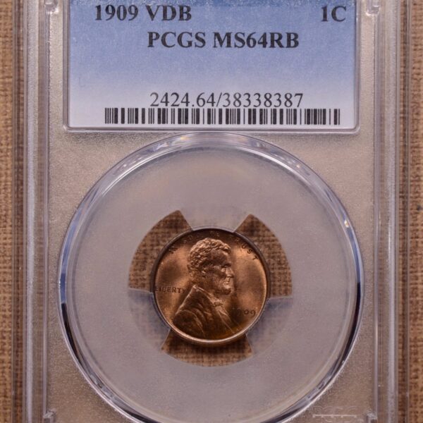 1909 VDB Lincoln Cent PCGS MS64 RB - Image 3