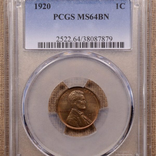 1920 Lincoln Cent PCGS MS64 BN - Image 3