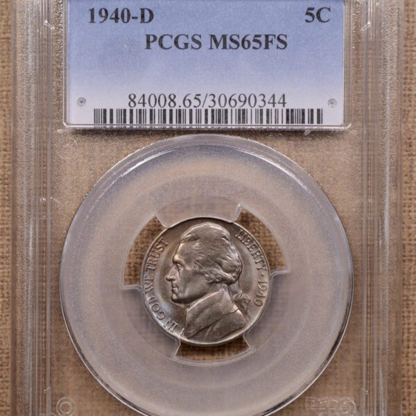 1940-D Jefferson Nickel PCGS MS65 FS - Image 3