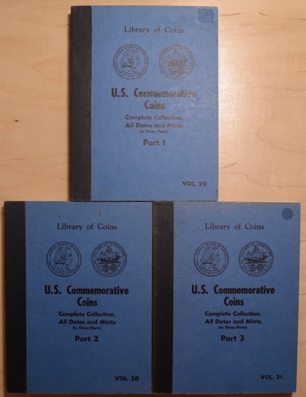 Library of Coins Volumes 29, 30 and 31, U.S. Commemorative Coins, Part 1, 2 and 3 (Complete Collection, All Dates and Mints)