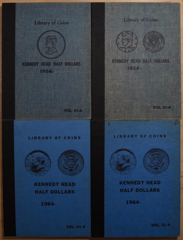 Set of 4 Different Printings of Library of Coins Volume 21-A, Kennedy Head Half Dollars (1964-)