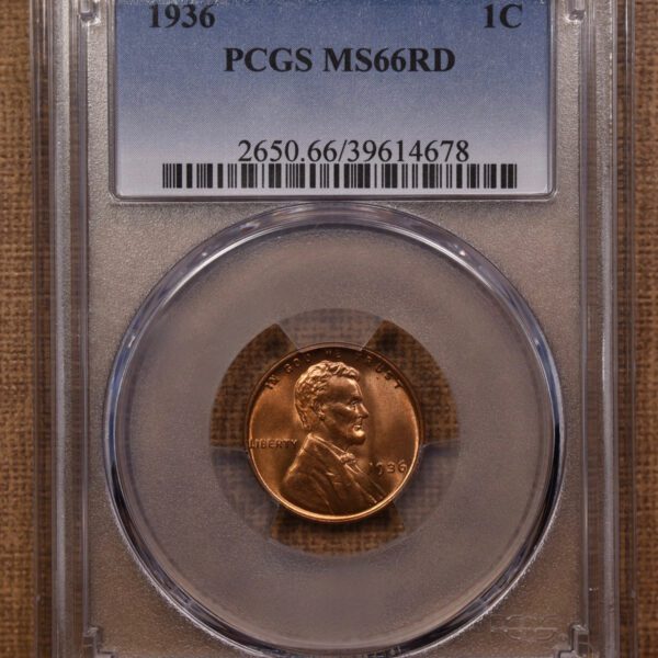 1936 Lincoln Cent PCGS MS66 RD - Image 3