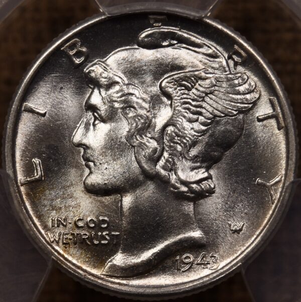 1943 Mercury Dime PCGS MS66 FB