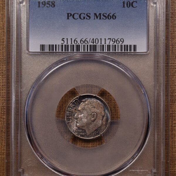 1958 Roosevelt Dime PCGS MS66, from the "Mint Set deal" - Image 5