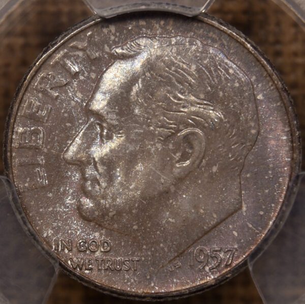 1957 Roosevelt Dime PCGS MS65, from the "Mint Set Deal" - Image 2