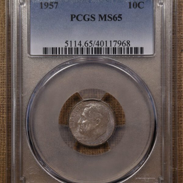 1957 Roosevelt Dime PCGS MS65, from the "Mint Set Deal" - Image 5