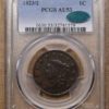1823/2 N.1 Coronet Head Cent PCGS AU53 CAC - Image 4