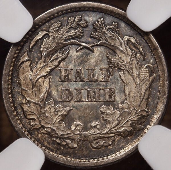 1870 Seated Half Dime NGC MS60, PQ+ - Image 2