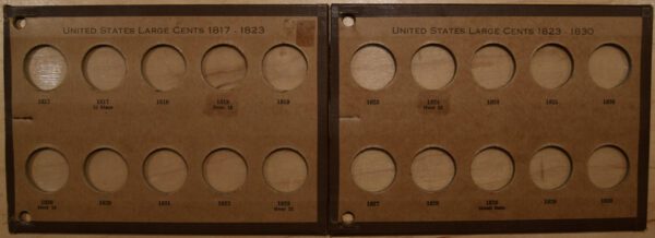 Meghrig National Large Cents boards, Mid to Late Dates (1817-1857) complete