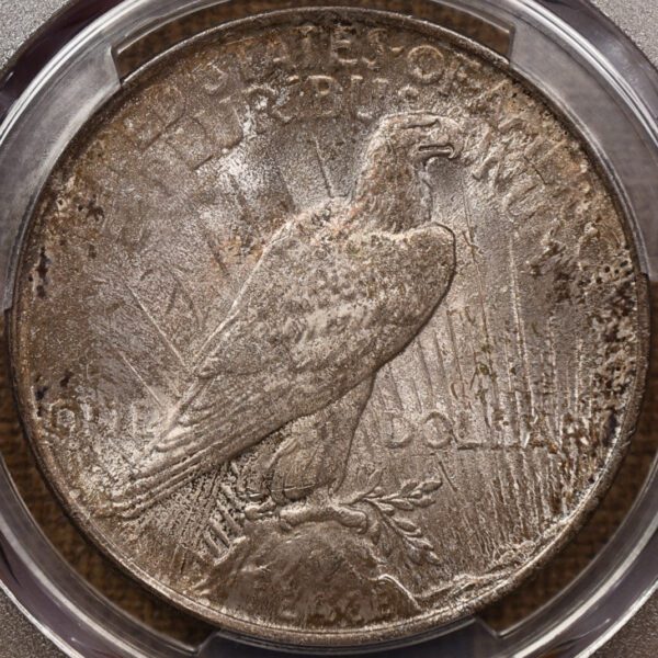 1922 Peace Dollar PCGS MS65, COLOR! - Image 2