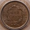 1840 N.2 Small/Large 18 Braided Hair Large Cent PCGS MS64 BN CAC - Image 2