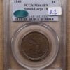 1840 N.2 Small/Large 18 Braided Hair Large Cent PCGS MS64 BN CAC - Image 3