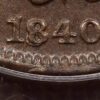 1840 N.2 Small/Large 18 Braided Hair Large Cent PCGS MS64 BN CAC - Image 4