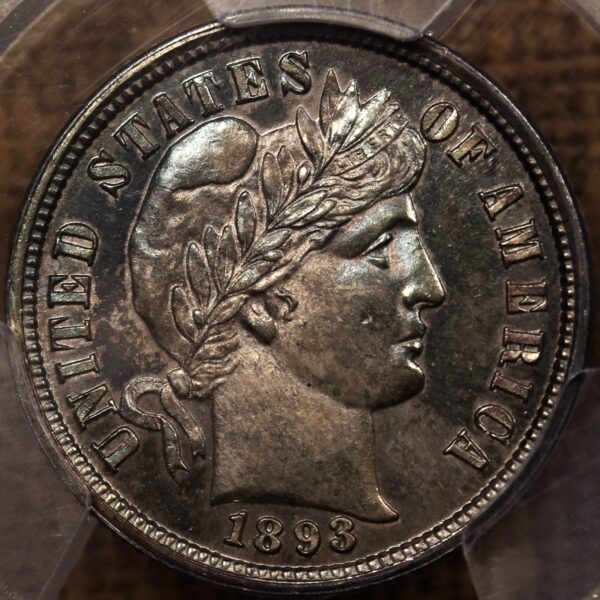 1893 Barber dime PCGS MS64 - Image 3