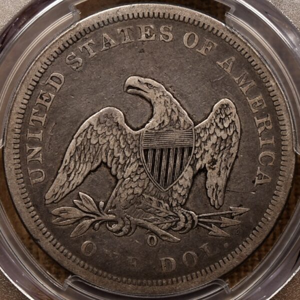 1860-O Liberty Seated Dollar, PCGS VF30 CAC - Image 2