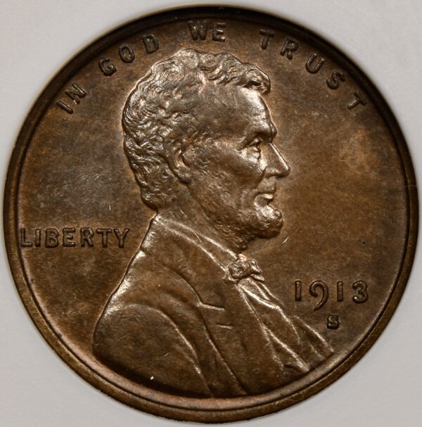 1913-S Lincoln Cent old ANACS MS64 BN