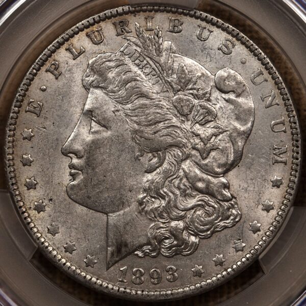 1893-O Morgan dollar CACG AU55