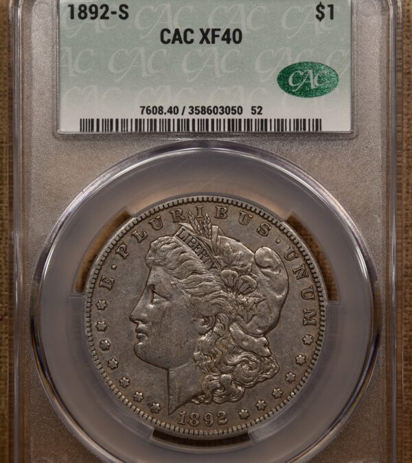 1892-S Morgan Dollar CACG XF40 - Image 3