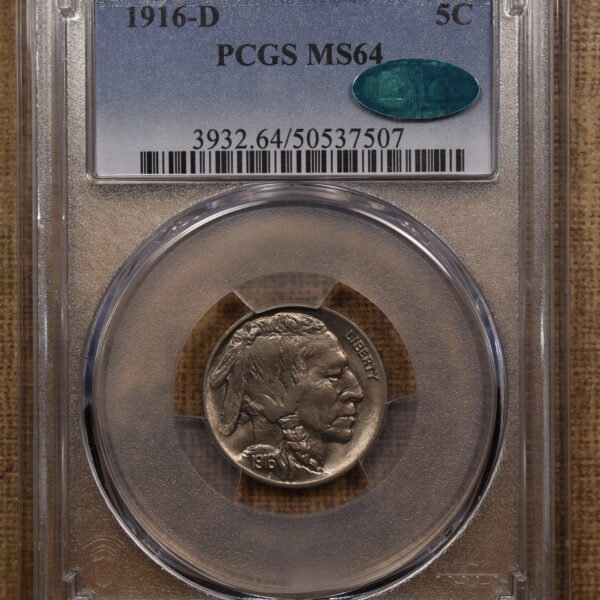 1916-D Buffalo Nickel, PCGS MS64 CAC - Image 3