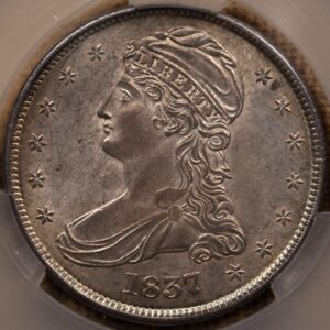 1837 GR-5 Capped Bust Half dollar CACG MS63