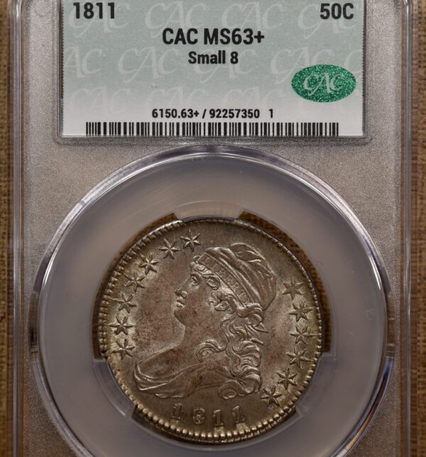 1837 GR-5 Capped Bust Half dollar CACG MS63 - Image 4