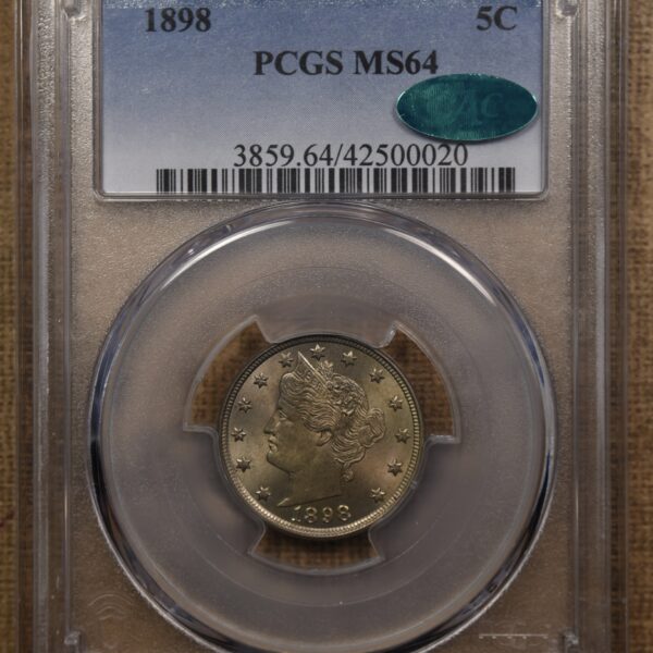 1898 Liberty Nickel, PCGS MS64 CAC - Image 3