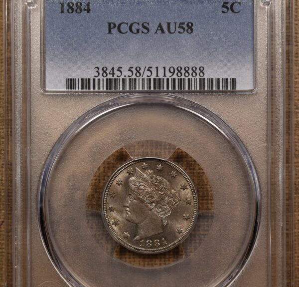 1884 Liberty Nickel PCGS AU58 - Image 3