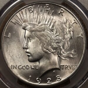 1928-S Peace Dollar, PCGS MS64+ CAC