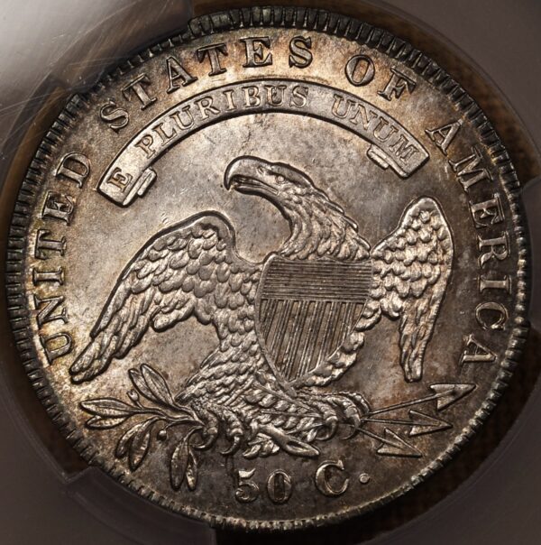 1836/1836 O.108a Capped Bust Half Dollar, CACG AU58 - Image 5