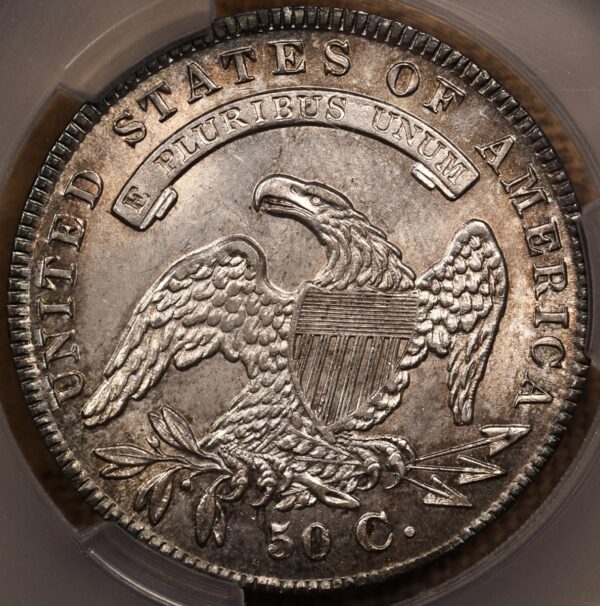 1836/1836 O.108a Capped Bust Half Dollar, CACG AU58 - Image 4