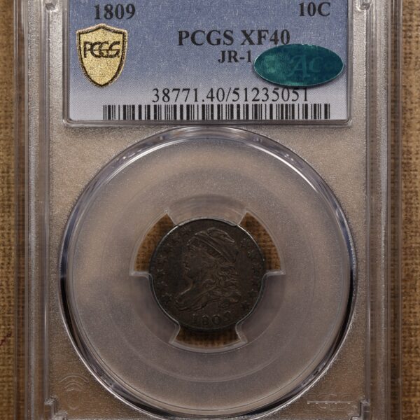 1809 JR-1 Capped Bust Dime, PCGS XF40 CAC - Image 4