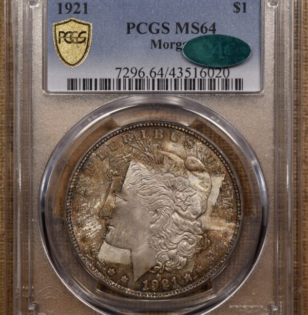 1921 Morgan Dollar PCGS MS64 CAC - Image 8