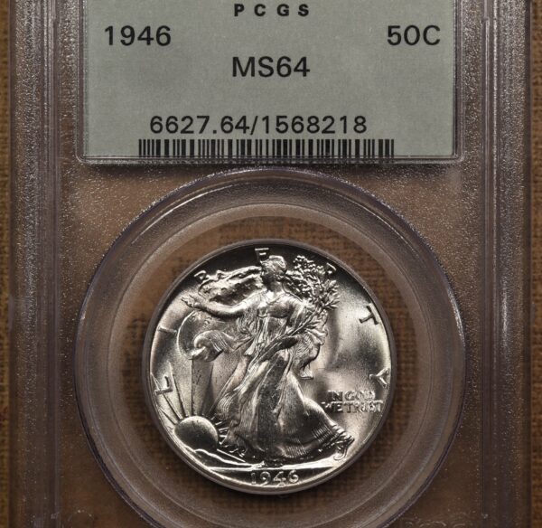 1946 Walking Liberty Half Dollar PCGS MS64 OGH, PQ++ - Image 3