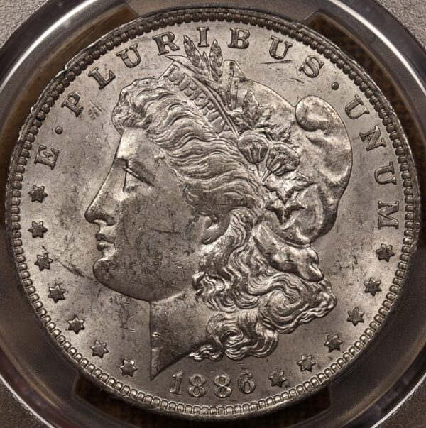 1886-O Morgan Dollar, PCGS AU58