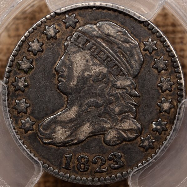 1823/2 JR-3 Large E's Capped Bust Dime, PCGS VF30 CAC