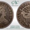 1806 O.116 T-20 Pointed 6 with Stem Draped Bust Half Dollar, CACG VG10 - Image 3