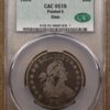 1806 O.116 T-20 Pointed 6 with Stem Draped Bust Half Dollar, CACG VG10 - Image 4