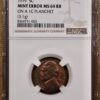 1979 Jefferson Nickel Mint Error on a 1 Cent Planchet, NGC MS64 RB - Image 3