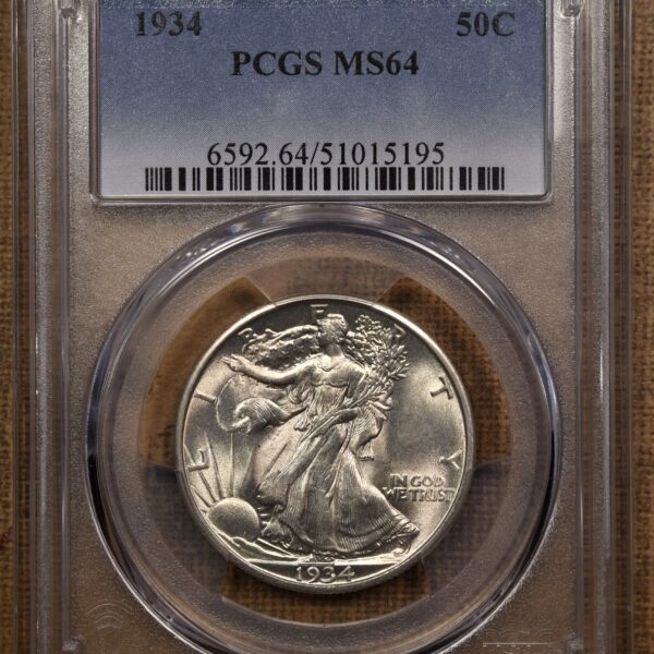 1934 Walking Liberty Half Dollar, PCGS MS64 - Image 3