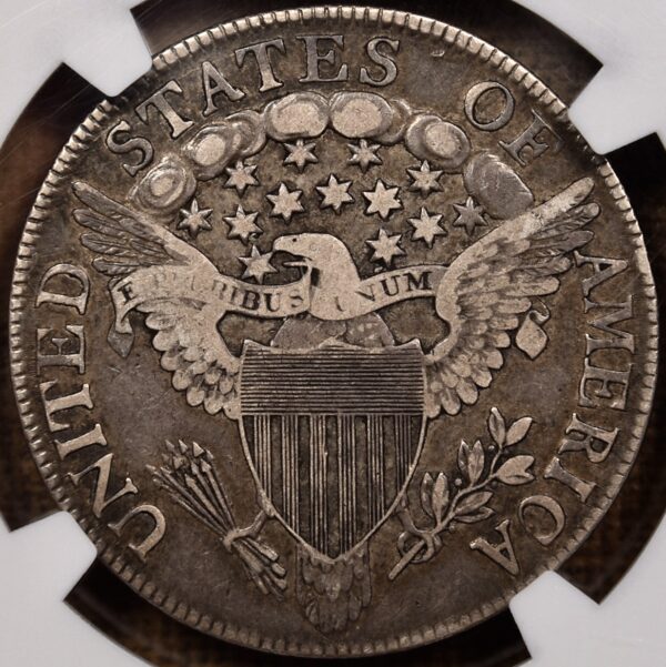 1807 O.104 T-5 Draped Bust Half Dollar, NGC VF30 CAC - Image 2
