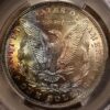 1887 Morgan Dollar, CACG MS64, Exceptional bag rainbow - Image 3