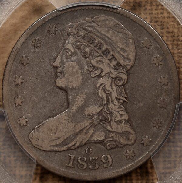 1839-O GR-1 Capped Bust Half Dollar, PCGS VF25 CAC