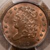 1835 C.1 Classic Head Half Cent, PCGS MS64 RB CAC