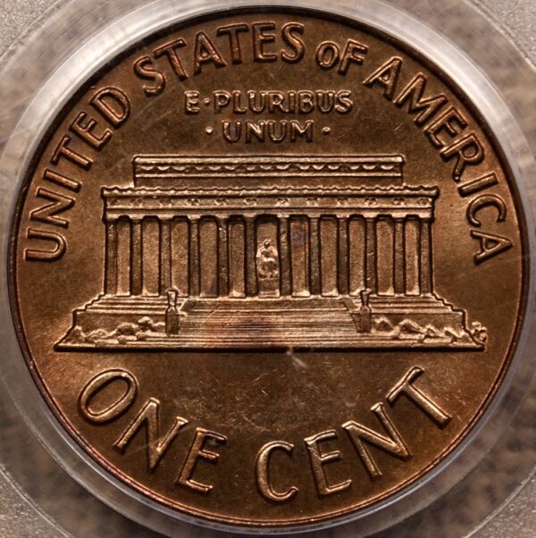 1972 Double Die Obverse Lincoln Cent, PCGS MS63 RB CAC - Image 2