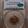 1972 Double Die Obverse Lincoln Cent, PCGS MS63 RB CAC - Image 6