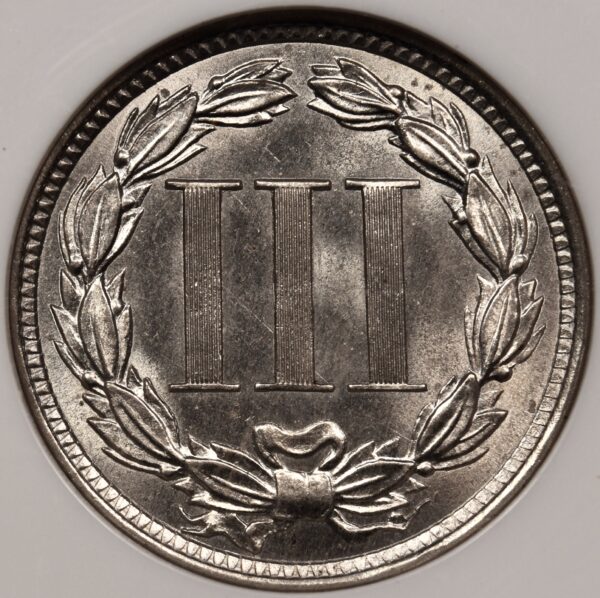 1881 Three Cent Nickel, NGC MS64 CAC - Image 2