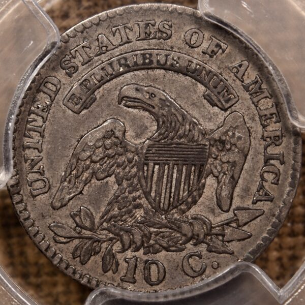 1825 JR-1 R4 Capped Bust Dime, PCGS XF40 CAC - Image 2